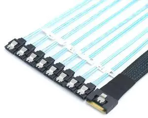 FOR PCI-E SAS SFF-8654 8I to 8X SATA server hard drive conversion cable