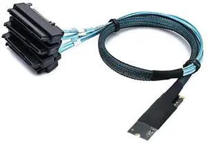 M. 2 Mkey SFF-8643 Contact To 4-port SAS SFF-8482 2-in-1 Server High-Speed Conversion Cable