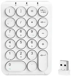 Wireless Numeric Keypad, Mini 22-Key Financial Accounting Numeric Keypad Keyboard Laptop/PC/ pro, USB Charging HW159
