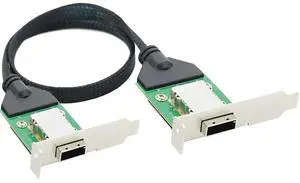 FOR Mini SAS HD SFF-8088 26P PCBA Female with Low Profile Bracket to SFF-8088 female 12Gbps External Impedance 30AWG cable adapter