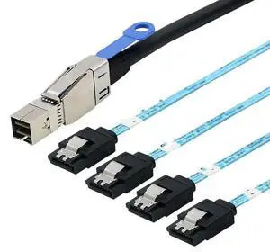 FOR MINI SAS HD SFF-8644 with IC to 4 Ports SATA 7P straight server hard drive cable FOR MINI SAS HD SFF-8644 with IC to 4 Ports SATA 7P straight server hard drive cable