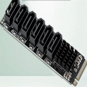 FOR Experience -Fast Data Transfer with M.2 MKEY To 6-Port SATA3.0 6Gpbs Expansion Card ASM1166 chipset