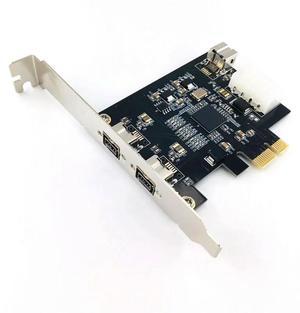 FOR PCIE Combo 3x 1394b Firewire Ports PCI-Express Controller Card, 1394 card TI Chipset,