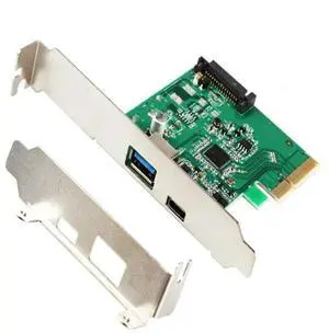 FOR 10Gbps USB 3.1 Type-A + Type-C PCI-e Controller Card PCI Express 4x to USB3.1 Type C + A Converter Adapter