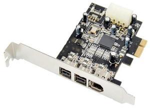 FOR PCIE Combo 2x 1394b + 1x 1394a Firewire Ports PCI-Express Controller Card 1394 card TI Chipset 6pin cable win10