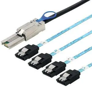 SAS to SATA Cable Mini SAS SFF-8088 TO 4 SATA 7Pin Data Cable