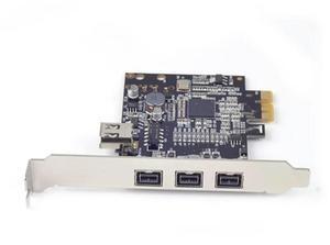 FOR PCIE Combo 3x 1394b + 1x 1394a Firewire Ports PCI-Express Controller Card, 1394 card TI Chipset XI02213, 8 / 7 / OS