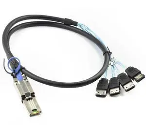 FOR MINI SAS SFF-8088 26P to 4X E-SATA 7P Female Server Hard Drive Connection Cable FOR MINI SAS SFF-8088 26P to 4X E-SATA 7P Female Server Hard Drive Connection Cable