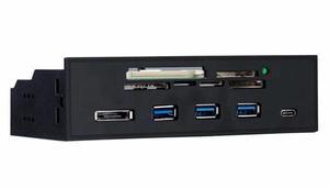 FOR 5.25 inchs Drive bay Multifunction Internal Card Reader USB eSATA Dashboard PC Front Panel USB3.1 M2 MSO SD MS XD 64G CF Card