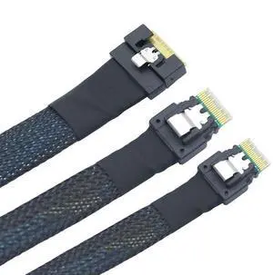 FOR SAS SFF-8654 8I 74pin all-inclusive interface anti-slant insertion to 2 ports 38pin SFF-8654 dual 4I server cable