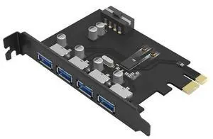 PCIE TO 4 Port USB 3.0 PCI-e Adapter PCI Express USB3.0 4 port HUB 5.0Gbps 19Pin FL1100 chipset Support WIN10 WIN8 OS