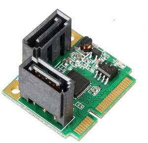 FOR RAID 2-Ports SATA 3.0 mini PCIe Controller Card mini PCI-e to Dual SATA III 6Gb converter + RAID0 RAID1 JOBD bracket