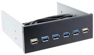 20Pin Motherboard to USB 3.0 + 2.0 6 Ports Front Panel internal Bracket 4 5.25"