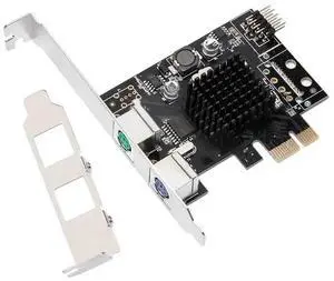 FOR PCIE to 2x PS//2 Port For PC Keyboard Mouse Adapter Card