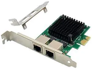 FOR PCIe X1 Ethernet network Card 1000Mbps 1Gbps Dual Port RJ45 lan Card Computer 82571 chip 1x 2 ports card
