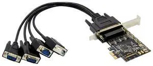 FOR PCIE AX99100 4S DB9 RS232 Serial Port Card Controller Card PCI Express asix 99100 Chip 4 ports rs-232 to pci-e com Adapter cable