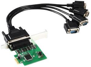FOR MCS9904 Chipset PCI Express 4 serial ports rs232 db9 PCIe controller card with fan out cable