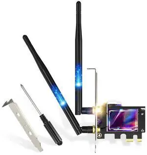 WiFi6 1800Mbps Wireless Network Card 802.11ax 2.4G/5Ghz 5.2 Dual Band PCIE Adapter Win10/11