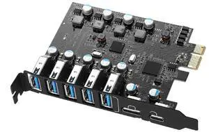 PCIE to 5 ports USB3.0 converter dual ports USB3.1 Type-c PCI Express Expansion Card Internal USB 3.0 Pro Fl1100
