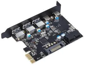 FOR PCI Express Card to 3 PORTS USB 3.0 2 PORTS USB3.1 Type C Internal USB 3.0 20PIN 7 Ports USB HUB pcie to Type-c Converter Card