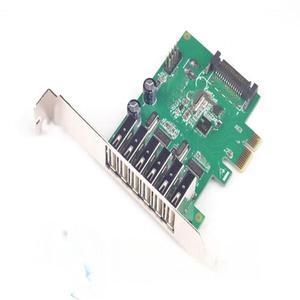 FOR 6 Ports USB 2.0 PCIE HUB CARD usb expansion USB 2.0 PCI-Express card (6 external Ports and 2 internal Ports)