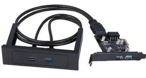 FOR 4-Port USB 3.0 HUB To PCI-E Card Express Expansion Card Adapter 5Gbps 3.5 floppy bay win10