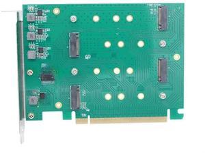 FOR PCIE 3.0 X16 To 4 NVME M.2 M KEY Bifurcation PCIe Function RAID Card Solid State SSD Disk Array Card VROC Adapter Expansion Card