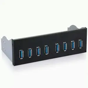 5.25 PC Optical drive front panel 19Pin 7 ports USB3.0+2.1A fast Phone charging USB 3.0 HUB Multi USB Splitter