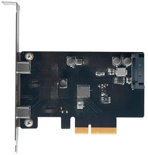 FOR PCI-E to dual Type-C Expansion Card,2-Port 10Gbps High-Speed Dual TypeC 3.1 Interface Adapter Card asm1142 chipset