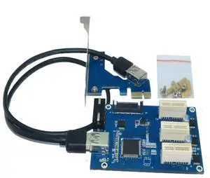 FOR External Internal 1 to 3 PCI express 1X slots Riser Card Expansion adapter PCI-e Port Multiplier