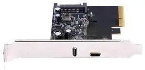 PCIE3.0 To USB3.2 Type-c 20G Data Transfer and 20W Quick Charge USB-C controller Card pci-e to dual usb3.2 tc connector