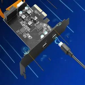 PCIe To USB 3.1 Type-c Gen2 Adapter Card with 10G 2 Port Expansion Card Internal 20/19 Pin + Type-e USB C Hub Add on Cards Riser