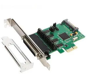 4 DB-9 serial rs232 ports pcie controller card with 1 TTL port with fan-out cable