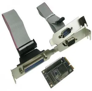 MINI PCI-e adapter to RS232 serial and parallel transfer COM mini pcie parallel printer port expansion card
