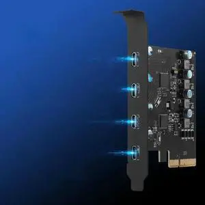 FOR Effortlessly Connect USB Type C Devices to Your with PCIe X4 to 4 Port USB3.2 Gen2 Type C Converter Card