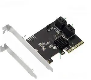 FOR PCIe 4 Ports RAID 0/1/10 6G SATA III Controller Card PCIe x4 Expansion Card SATA 3 Hardware SSD HDD RAID Chip