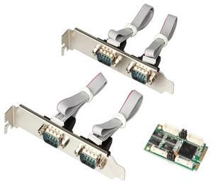 FOR Mini PCI express 4 Serial ports Controller card mini PCIe to DB9 RS232 adapter mini PCI-E COM Card MCS9904