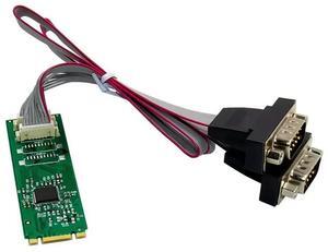 FOR M.2 B+M To DB9 2 Com Ports AX99100 Chip 2S DB 9pin RS232 Serial Port Industrial COM1 Serial Port M2 B M KEY Expansion Card
