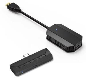 FOR 50M Wireless HDMI Extender 4K Decode 1080P Output 2.4G/5G Support Type-C 3.1 USB-C Port Smartphone Laptop with DP-Alt Black