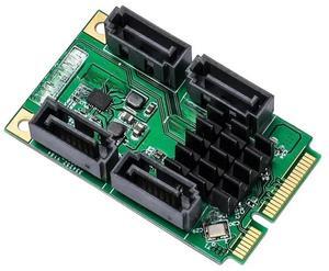 FOR 4 Port SATA III 6G Mini PCI Express Marvel 88SE9215 Controller Card