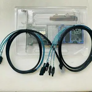 FOR 9207-8i 6Gbs FW:P20 IT Mode For NAS +2* 8087 SATA Cable