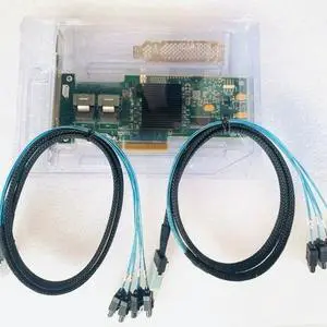 FOR 9220-8i 6Gbps SAS HBA FW:P20 9211-8i IT Mode NAS 2* SFF SATA
