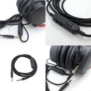 FOR Headph Cable with Inline Mute Control Wire for Cloud Mix and for Alpha Headset Wear-resistant Detachable Cable FOR Headph Cable with Inline Mute Control Wire for Cloud Mix and for Alpha Headset Wear-resistant Detachable Cable