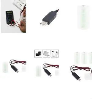 FOR USB Power Supply Cable Replace 1-4x D 1.5V 3V 4.5V 6V Accessories FOR USB Power Supply Cable Replace 1-4x D 1.5V 3V 4.5V 6V Accessories