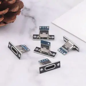 USB Type-C Socket with Screw Fixing 5Pcs USB Type-C Socket with Screw Fixing 5Pcs
