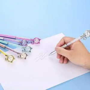 Shining Rhinestone Cartoon Cat Pen 2Pcs Shining Rhinestone Cartoon Cat Pen 2Pcs