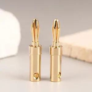 Gold Banana Speaker Plug 2Pcs Gold Banana Speaker Plug 2Pcs