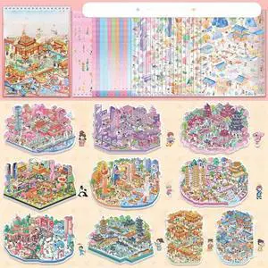 Sticker Book Landscape 3D Sticker Book Landscape 3D
