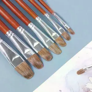 Weasel Hair Oil Paint Brushes 12pcs Weasel Hair Oil Paint Brushes 12pcs