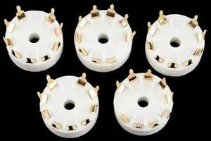 Ceramic Tube Socket B9A 5Pcs Ceramic Tube Socket B9A 5Pcs